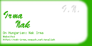 irma nak business card